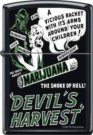 Devil's Harvest Black Matte Zippo LIGHTER