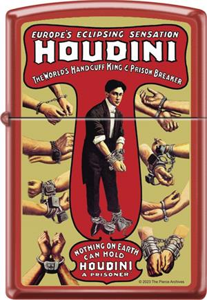 Houdini Magic Wrists Red Matte Zippo LIGHTER