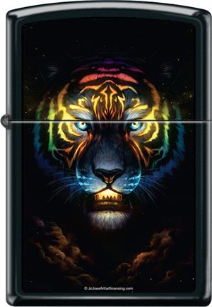 Colorsoul Tiger by JoJoe Black Matte Zippo Lighter