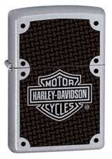 HARLEY-Davidson Satin Chrome Zippo Lighter - 24025