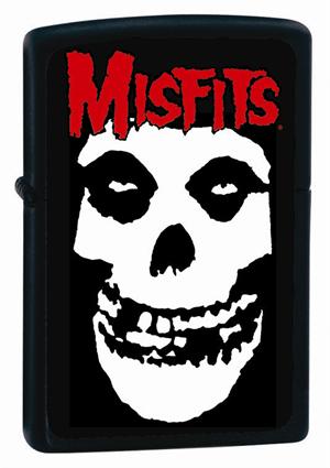 Misfits SKULL Black Matte Zippo - Black Ball Exclusive Zippo