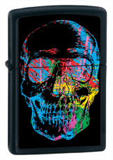 SKULL - Black Matte - Zippo Lighter