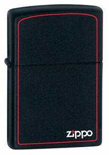 Black MATTE W/ Logo - Zippo #218Zb