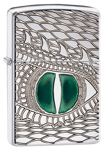 ''Dragon Eye, High Polish Chrome Armor - Zippo #28807''