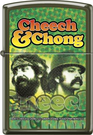 Cheech & Chong - Reflection - Green Matte Zippo - Black Ball Corp. Exclusive