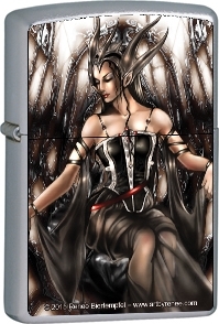 Dark Thoughts - Renee Biertempfel - Brushed Chrome Zippo - 200Ci402329 - Black Ball Corp. Exclusive