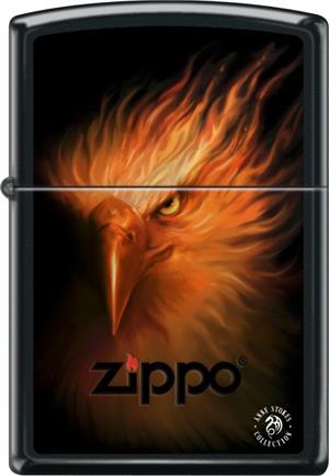 Anne StokeS - Phoenix BlaCk Matte Zippo - BlaCk Ball Corp. ExCluSive
