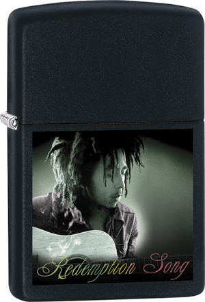 Bob Marley Zippo LIGHTER - Playing Guitar Black Matte - Black Ball Corp. Exclusive