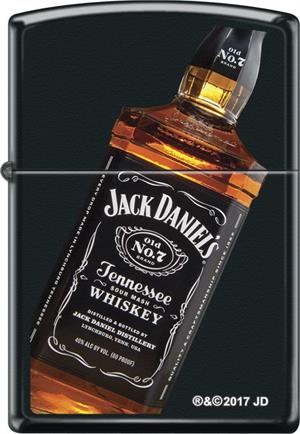 Jack Daniels - Bottle Black Matte Zippo - Black Ball Corp. Exclusive