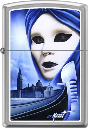 Mazzi - Alien BruShed Chrome Zippo - BlaCk Ball Corp. ExCluSive