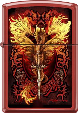 Flameblade Ruth Thompson - RED Matte Zippo - Black Ball Corp. Exclusive