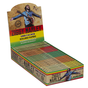 ''Ziggy Marley Organic Unbleached ROLLING PAPERS - 1 1/4'''' Size''