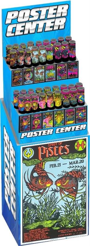 Zodiac Signs Flocked Blacklight POSTERs Pre-Pack Display - 36pc