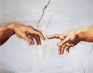 ''Michelangelo - The Creation of Adam Mini POSTER - 11'''' X 14''''''