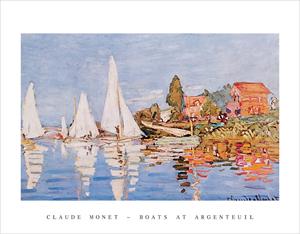 ''Monet - Boats at Agrentevil Mini POSTER - 11'''' X 14''''''