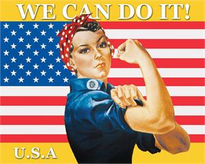 ''Rosie the Riveter - We Can Do It - 16'''' x 20''''''