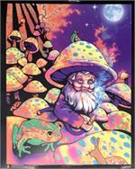 Image of Mushroom Man Mini Non-Flocked Black Light Poster