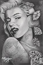 Marilyn Monroe Diamonds by: James Danger Harvey Poster - 24