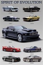 Mustang Evolution Poster - 24