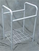 POSTER BROWSER RACK FOR SHRINK WRAP POSTERS - BLACK/WHITE - HOLDS 48 SHRINK WRAPPED POSTERS