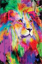 Rainbow Lion King by Aimee Stewart Non-Flocked Blacklight Poster Image