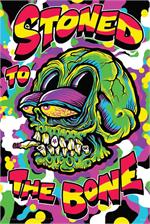 Stoned to the Bone Non-Flocked Blacklight Poster Image