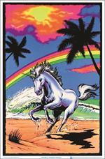 Rainbow Unicorn Black Light Poster - 23