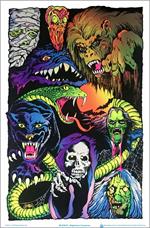 Nightmare Creatures Black Light Poster - 23