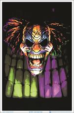 Evil Clown Face Black Light Poster - 23