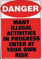 Danger Tin Sign - 8 1/2