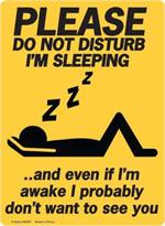 Please Do Not Disturb Tin Sign - 8 1/2