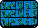 SMOKE SIGN LANGUAGE - LARGE STICKER - 2 1/2