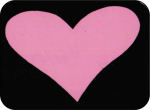 PINK HEART LARGE STICKER - 2 1/2