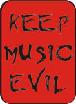 KEEP MUSIC EVIL LARGE STICKER - 2 1/2