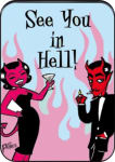 SEE YOU IN HELL - MINI STICKER - 2