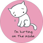 HURTING  - ROUND STICKER - 2 1/2
