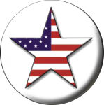 STAR FLAG - ROUND STICKER - 2 1/2