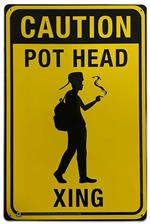 Pothead Crossing Tin Sign - 20x30cm - 7.87