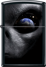 Alien World Black Matte Zippo Image