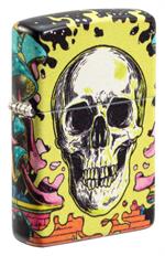 Flaming Skull Glow in the Dark Design Zippo Lighter Image