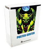 36 Piece Halloween Themed Shrink Wrap Poster Bin - Cardboard Image